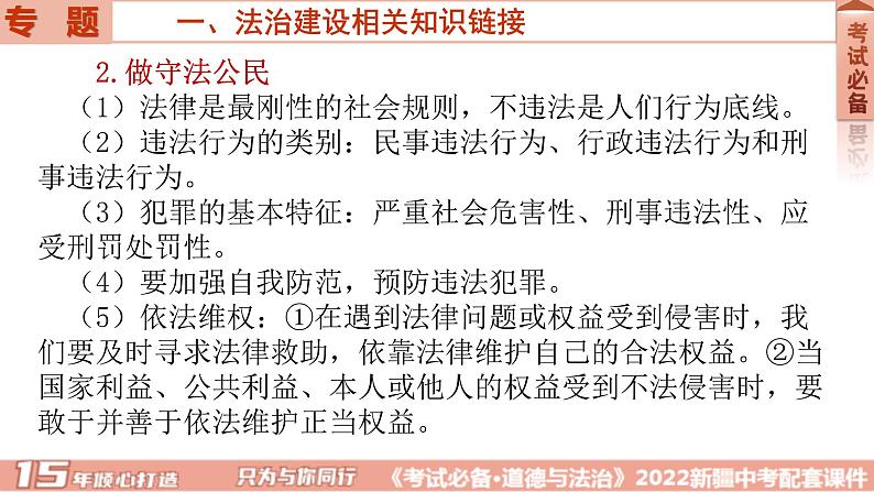 2022年中考道德与法治二轮复习专题六法治建设课件04