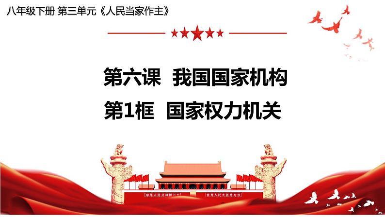 6.1国家权力机关课件部编版道德与法治八年级下册第1页