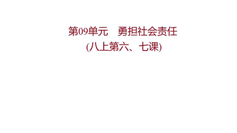 2022年广东省中考道德与法治一轮复习第二篇心理与道德篇第09单元勇担社会责任课件01