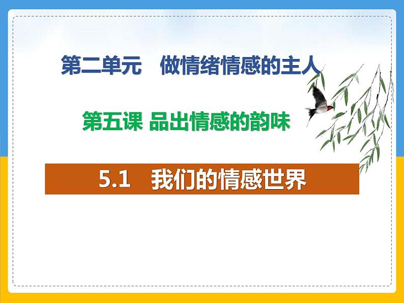 5.1我们的情感世界课件2021-2022学年部编版道德与法治七年级下册第1页