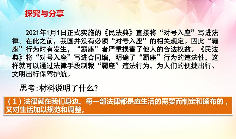 9.1生活需要法律课件2021-2022学年部编版道德与法治七年级下册第6页