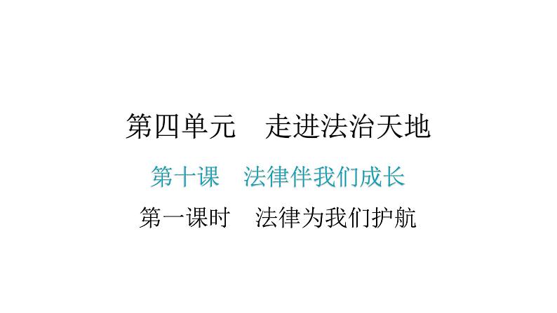 10.1法律为我们护航复习课件2021-2022学年部编版道德与法治七年级下册第1页