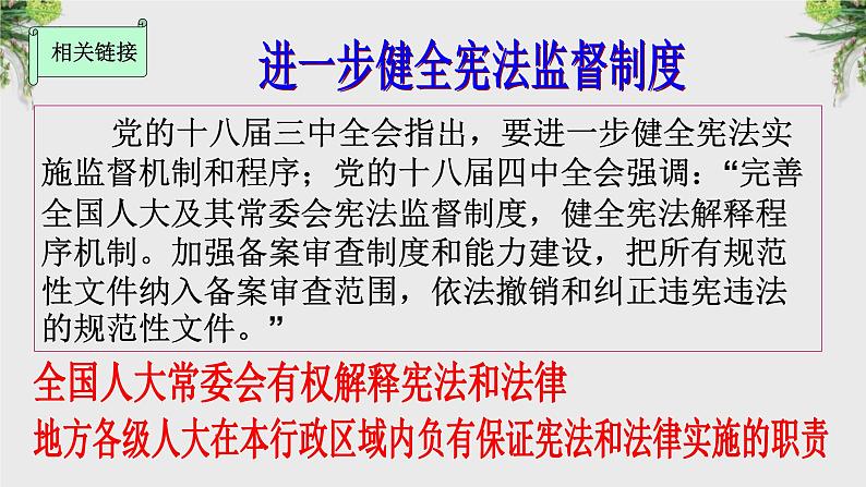 2.2加强宪法监督课件2021-2022学年 部编版道德与法治八年级下册第7页