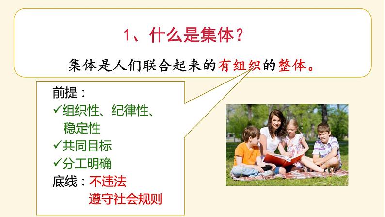 2021-2022学年统编版道德与法治 七年级下册 6.1 集体生活邀请我课件第7页