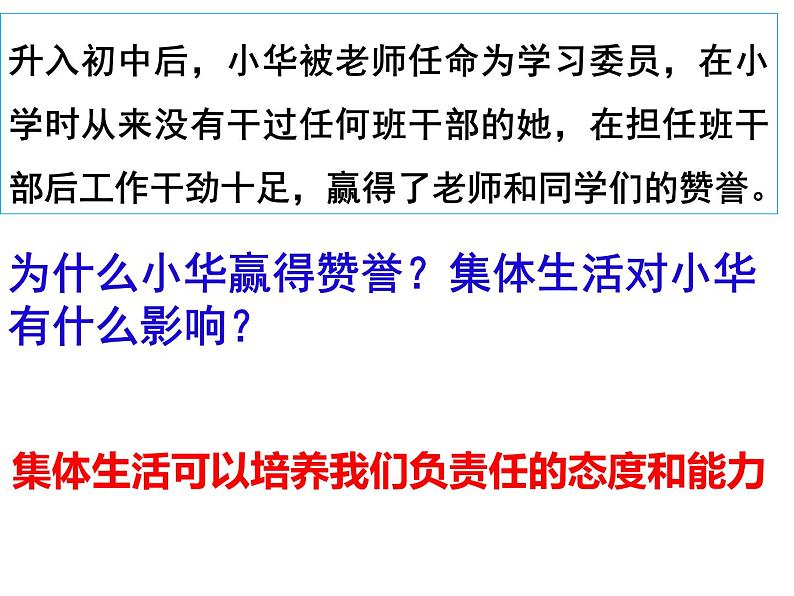 2021-2022学年统编版道德与法治 七年级下册 6.2 集体生活成就我课件第4页