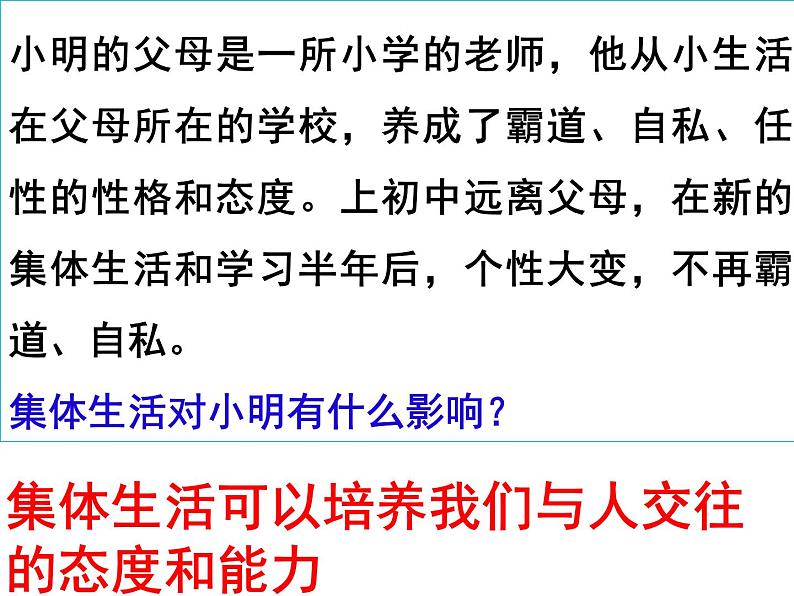 2021-2022学年统编版道德与法治 七年级下册 6.2 集体生活成就我课件第7页