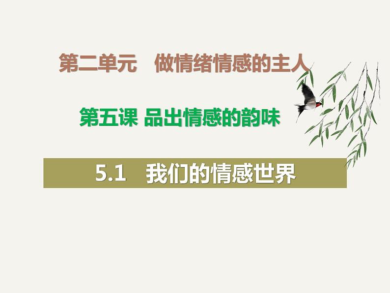 2021-2022学年统编版道德与法治 七年级下册 5.1我们的情感世界课件 (2)第1页