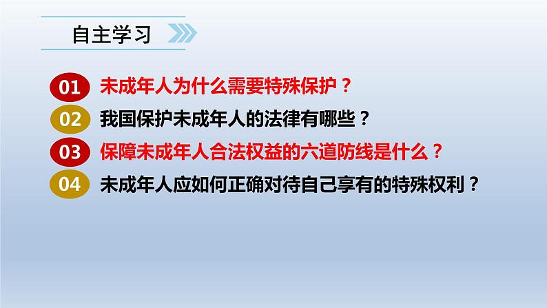 2021-2022学年统编版道德与法治 七年级下册 10.1法律为我们护航课件第3页