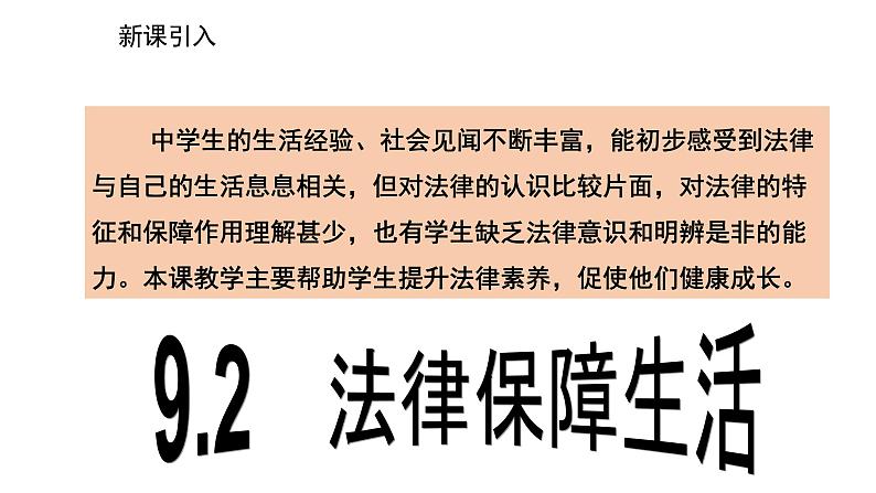 2021-2022学年统编版道德与法治 七年级下册 9.2  法律保障生活  课件（2第2页