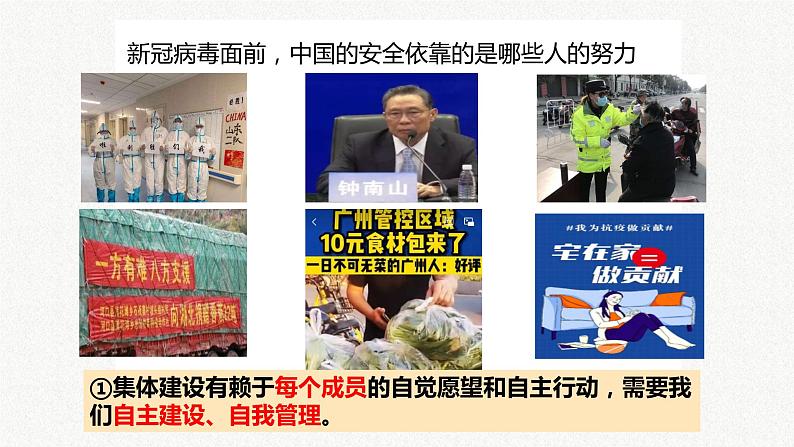 2021-2022学年统编版道德与法治 七年级下册 8.2我与集体共成长课件05