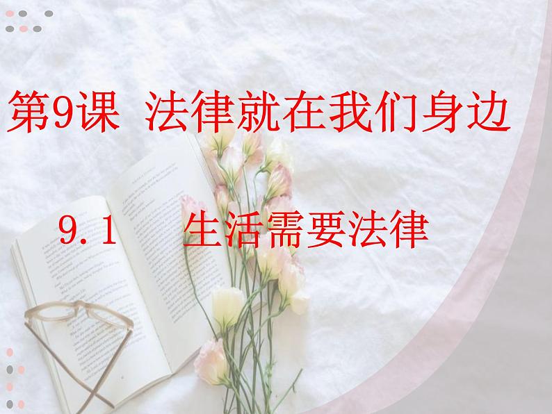 2021-2022学年统编版道德与法治 七年级下册 9.1生活需要法律课件 (2)第1页