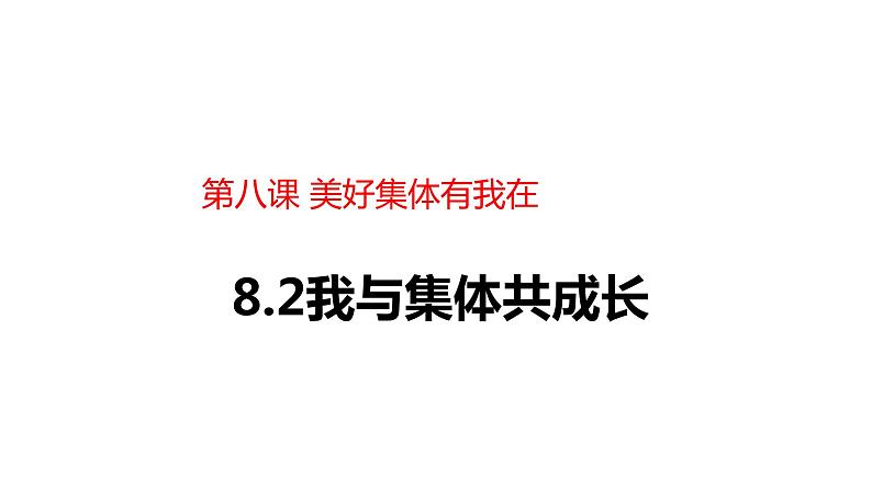 2021-2022学年统编版道德与法治 七年级下册 8.2我与集体共成长课件 (7)第1页