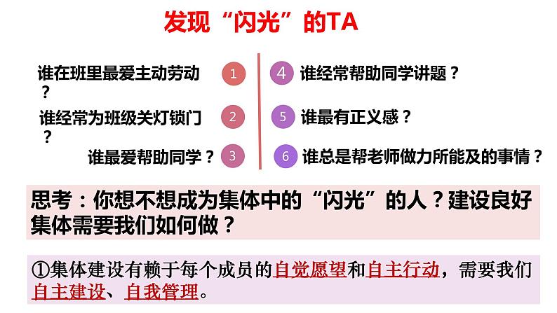 2021-2022学年统编版道德与法治 七年级下册 8.2我与集体共成长课件 (7)第6页