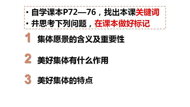 2021-2022学年统编版道德与法治 七年级下册 8.1憧憬美好集体课件 (3)第3页