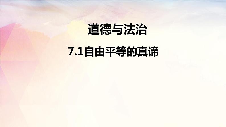 7.1自由平等的真谛课件-2021-2022学年部编版道德与法治八年级下册(2)第2页