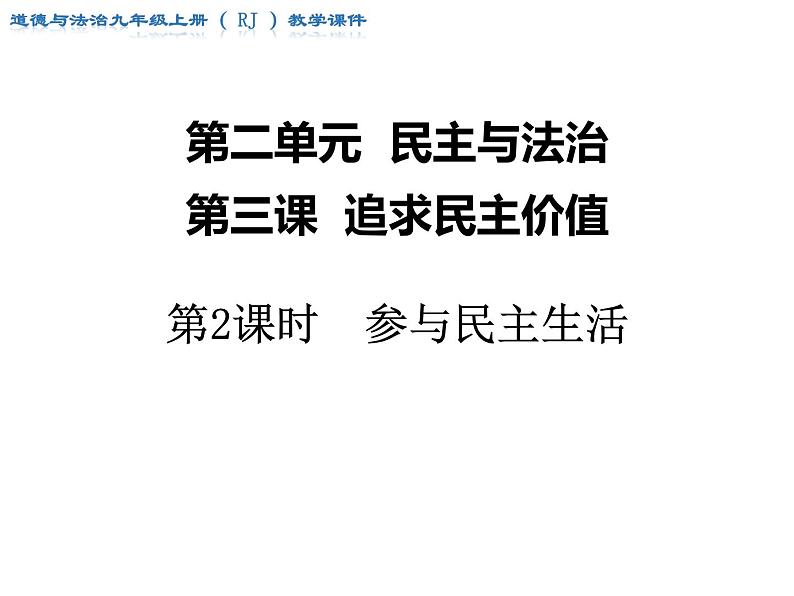 第2课时 参与民主生活课件PPT第3页