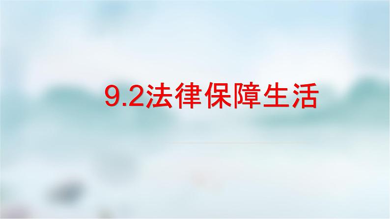 9.2法律保障生活 课件第2页