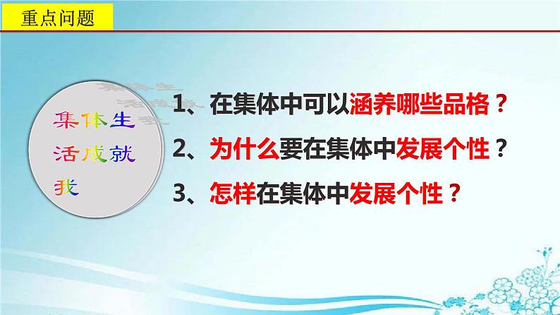 2021-2022学年道德与法治七年级下册 6.2集体生活成就我课件PPT第3页