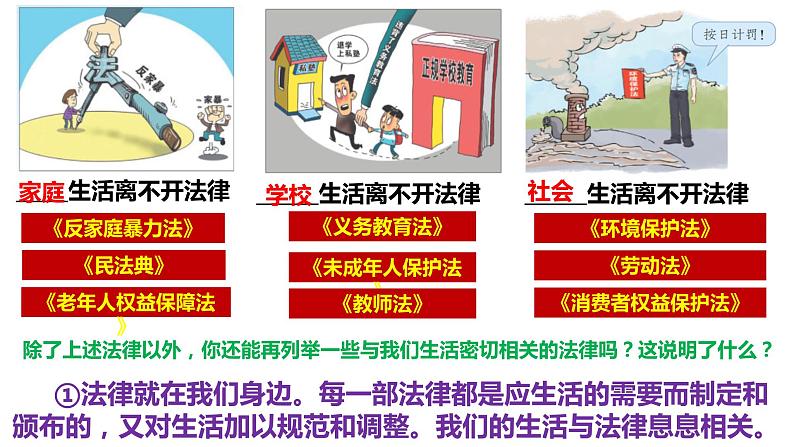 2021-2022学年道德与法治七年级下册 9.1 生活需要法律 课件第4页