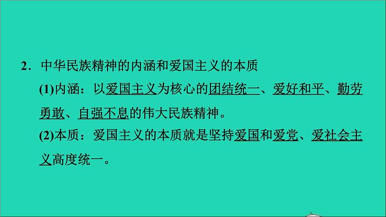 2021秋九年级道德与法治上册第3单元文明与家园第5课守望精神家园第2框凝聚价值追求习题课件新人教版05