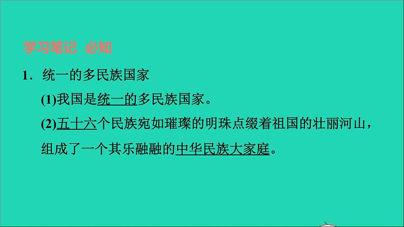 2021秋九年级道德与法治上册第4单元和谐与梦想第7课中华一家亲第1框促进民族团结习题课件新人教版第4页