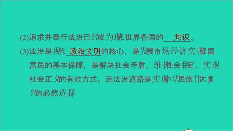 新人教版九年级道德与法治上册第2单元民主与法治第4课建设法治中国第1框夯实法治基础课件第5页