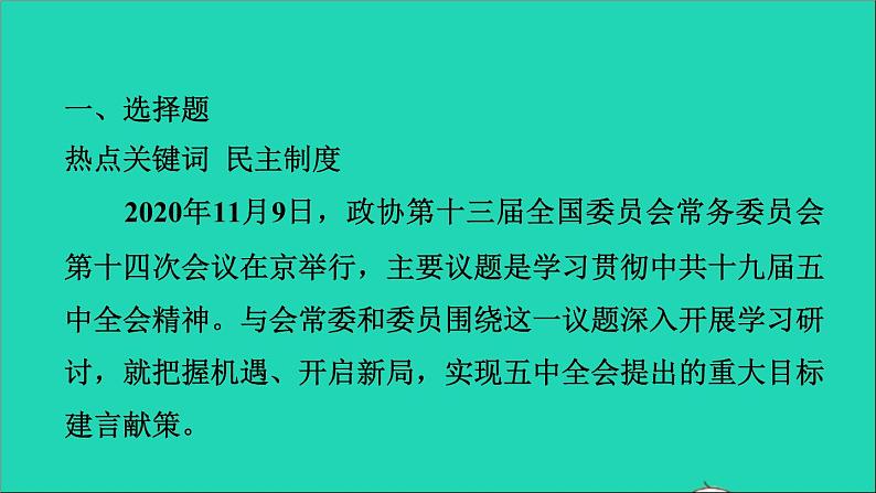 新人教版九年级道德与法治上册期末复习专题二追求民主价值建设法治中国课件03