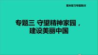 新人教版九年级道德与法治上册期末复习专题三守望精神家园建设美丽中国课件