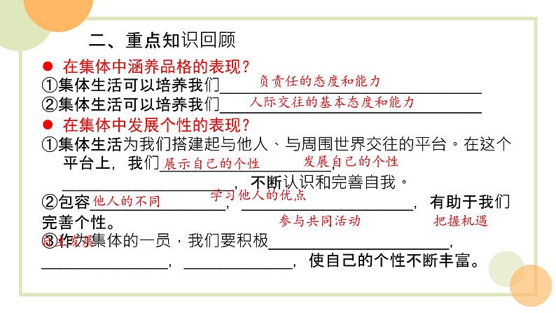 第三单元在集体中成长复习课件2021-2022学年部编版道德与法治七年级下册第5页