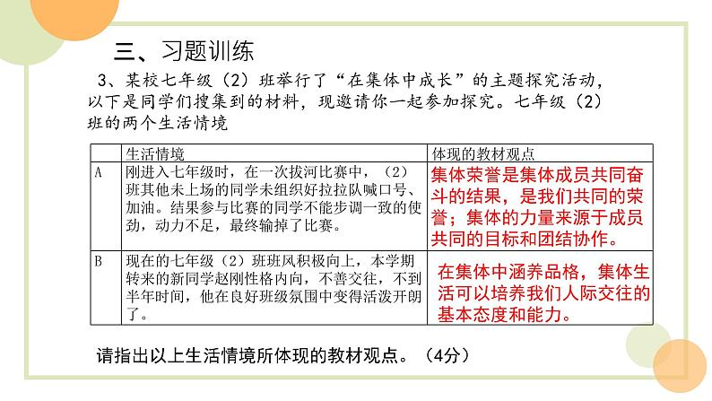 第三单元在集体中成长复习课件2021-2022学年部编版道德与法治七年级下册第7页