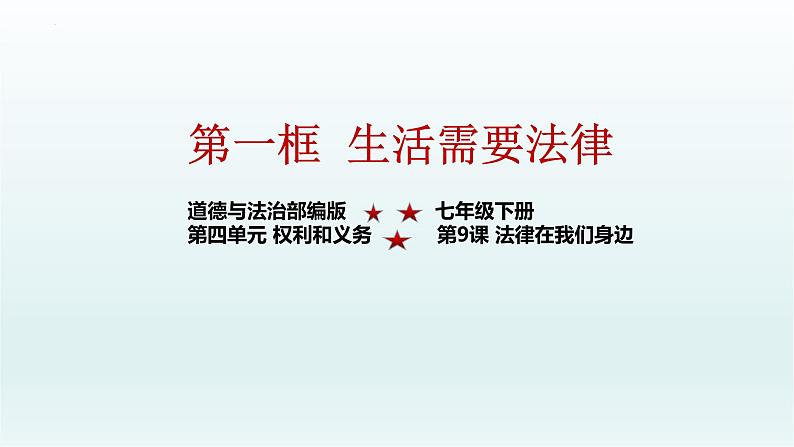 9.1生活需要法律课件2021-2022学年部编版道德与法治七年级下册第2页