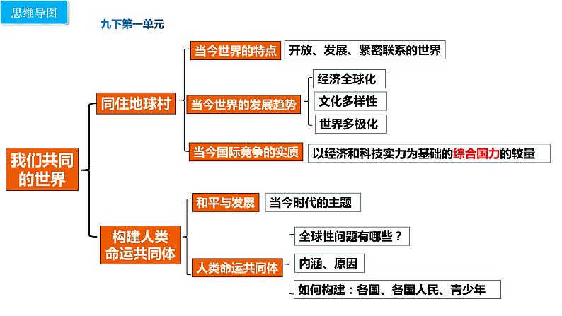 人教版道德与法治中考复习课件  模块六：走向世界05