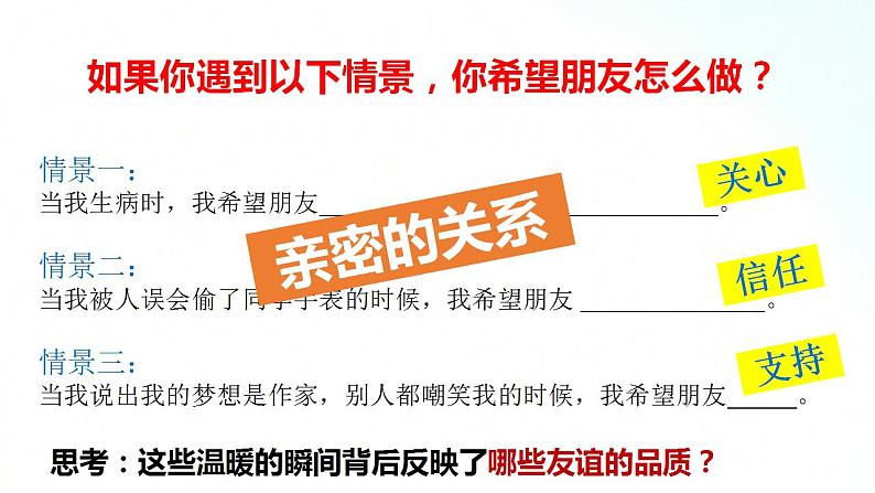 部编版七年级道德与法治上册 4.2 深深浅浅话友谊 课件+同步教案+视频素材05