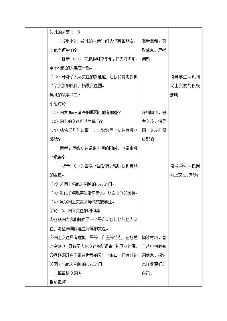 部编版七年级道德与法治上册 5.2网上交友新时空 课件+同步教案+视频素材02