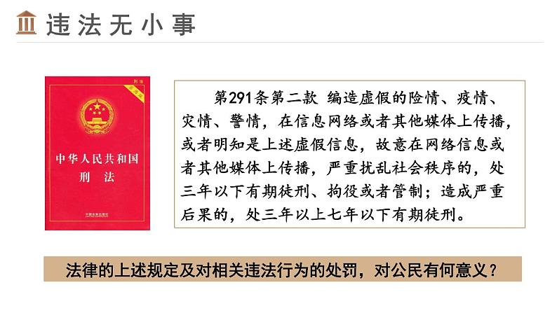 部编版八年级道德与法治上册课件 2.5.1 法不可违06
