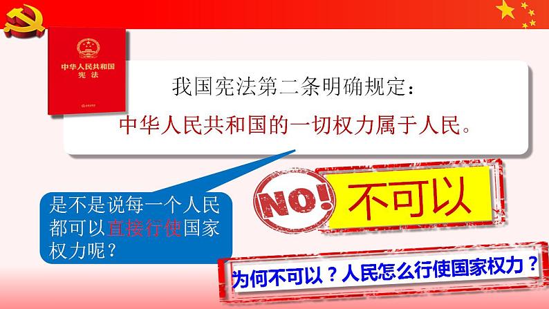 2020-2021学年部编版道德与法治八年级下册 5.2 根本政治制度 课件第3页