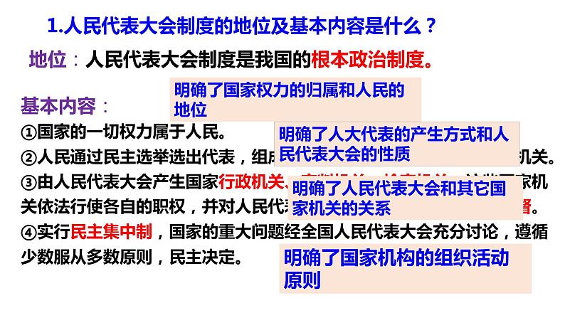 2020-2021学年部编版道德与法治八年级下册5.2 根本政治制度课件第4页