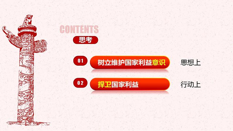 2021-2022学年部编版道德与法治8年级上册8.2坚持国家利益至上ppt第3页