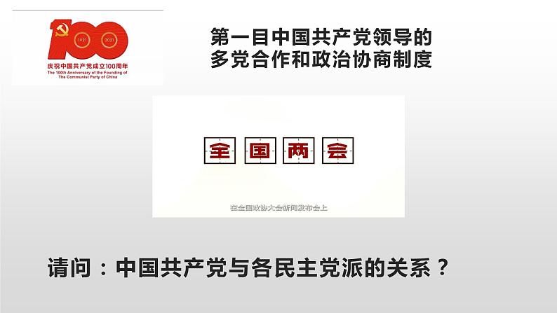 2021-2022学年人教部编版道德与法治8年级下册5.3基本政治制度课件第6页