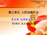 2019-2020学年八年级道德与法治下册6.3 基本政治制度课件