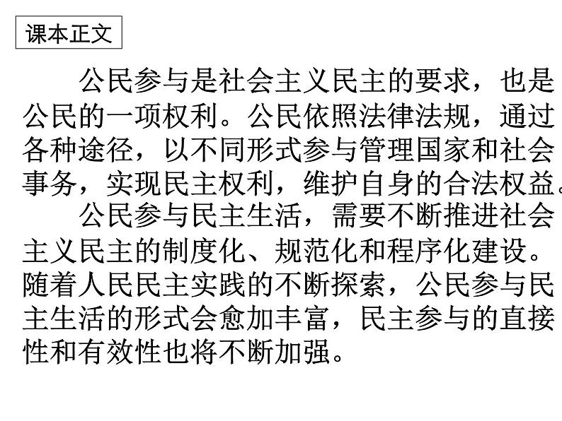 2021-2022学年部编版道德与法治九年级上册3.2   参与民主生活   课件（22张ppt）05