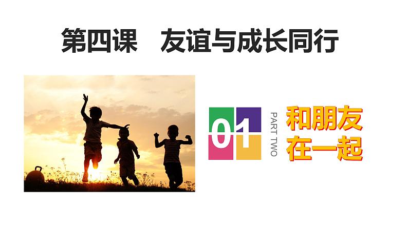 2021-2022学年部编版道德与法治七年级上册4.1 和朋友在一起课件第1页