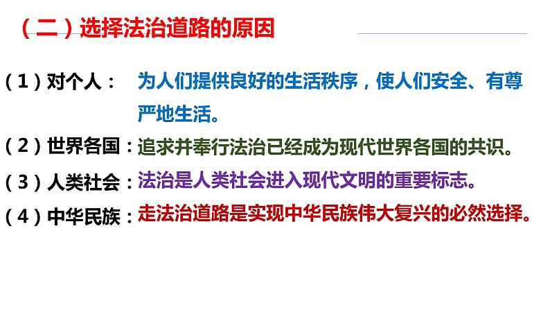 2021-2022学年部编版道德与法治九年级上册4.1夯实法治基础课件第6页