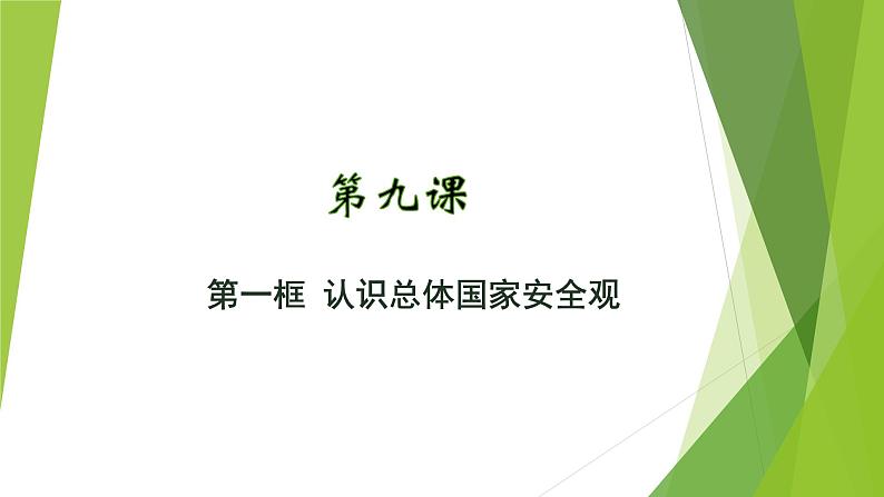 部编版道德与法治八年级上册 9.1认识总体国家安全观 课件01