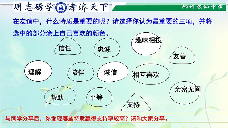 人教版《道德与法治》七年级上册：4.2 深深浅浅话友谊 课件第7页