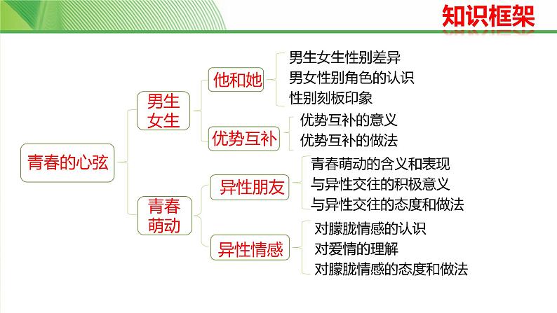 第二课 青春的心弦 复习课件-2021-2022学年人教版道德与法治七年级下册第3页