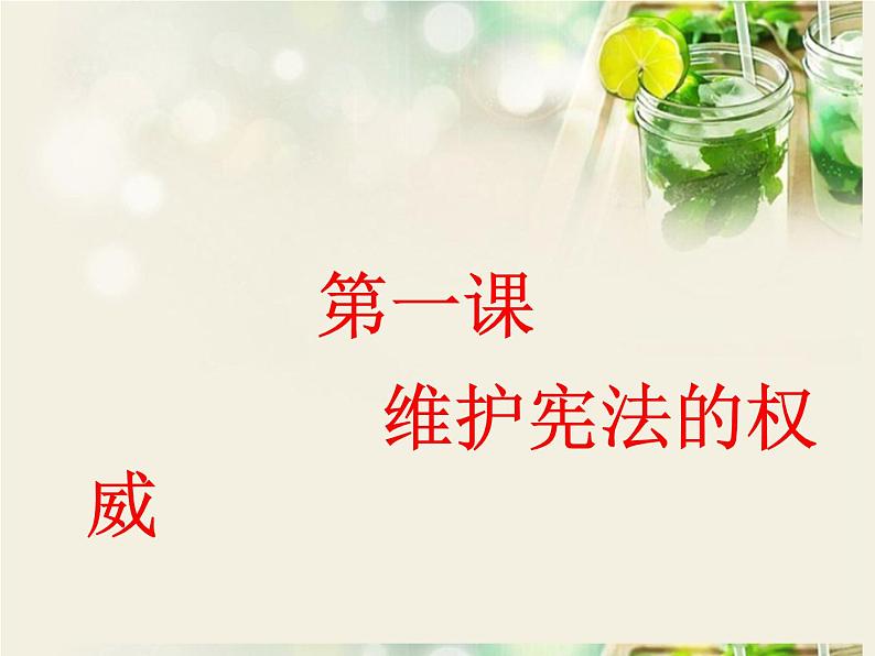 人教版道德与法治八年级下册第一课维护宪法的权威复习课件 (共29张ppt)01