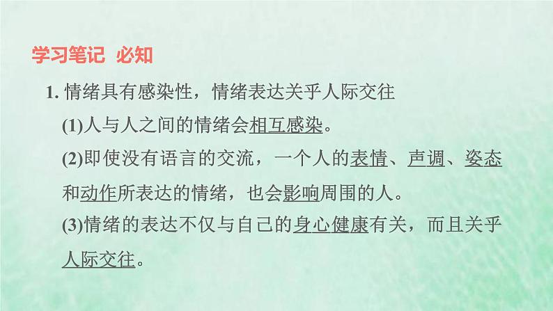 福建专用新人教版七年级道德与法治下册第二单元做情绪情感的主人第四课揭开情绪的面纱第2框情绪的管理课件02