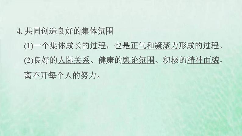 福建专用新人教版七年级道德与法治下册第三单元在集体中成长第八课美好集体有我在第2框我与集体共成长课件05