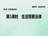 福建专用新人教版七年级道德与法治下册第四单元走进法治天地第九课法律在我们身边第1框生活需要法律课件